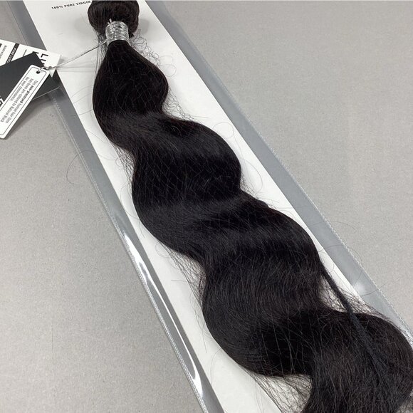 Natural Body 20” Natural Black 100% Pure Virgin Human Hair Extensions - Picture 2 of 7